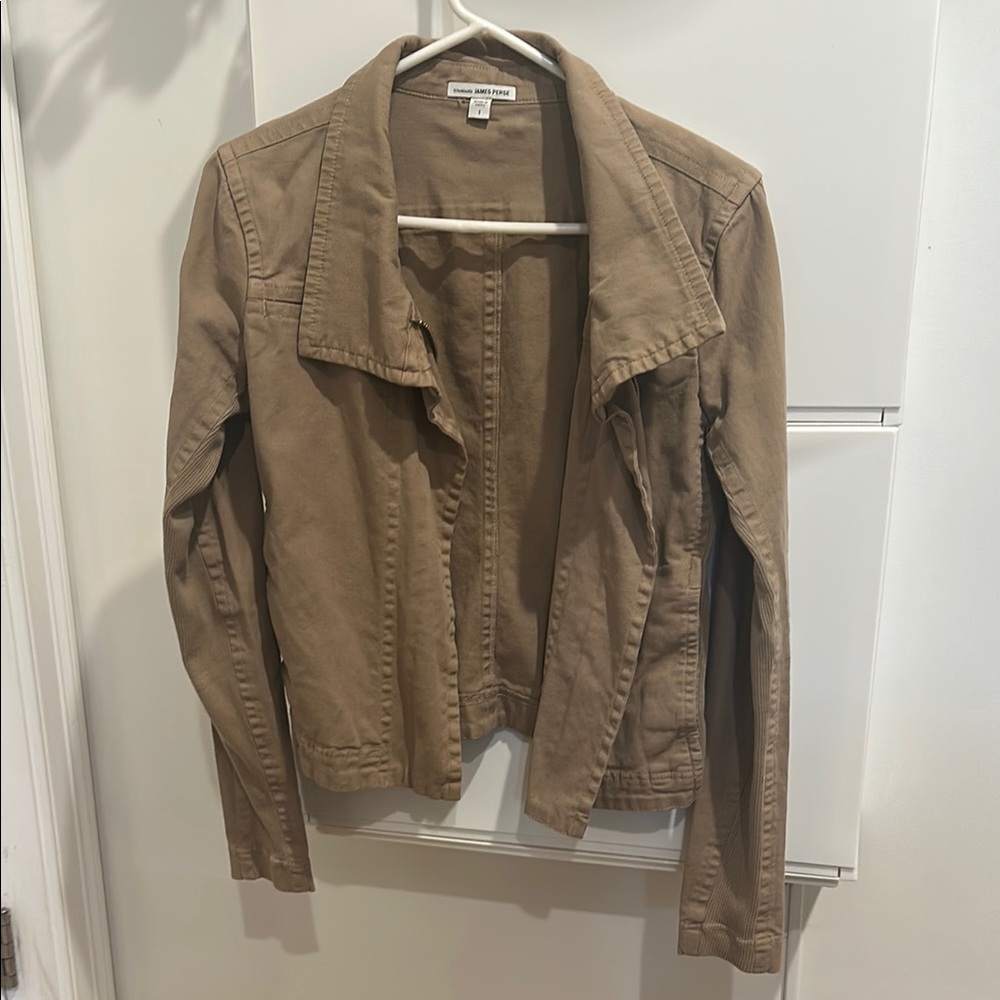 James Perse Tan Utility Jacket Lightweight Casual